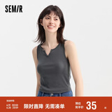 森马背心女短款针织内搭显高女士夏紧身纯色上衣百搭109324102001