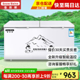 雪贝娜冰柜商用大容量全冷冻家用双温卧式冷柜展示柜 688双温铜管【一边冷冻一边冷藏】