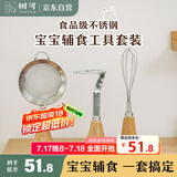 树可小熊土豆压泥器婴儿宝宝辅食工具模具全套捣碎按压捣泥勺漏勺