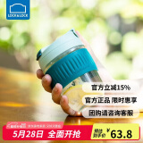 乐扣乐扣（LOCK&LOCK）咖啡杯耐热玻璃水杯子男女学生便携式双饮吸管杯随手杯350ML绿色