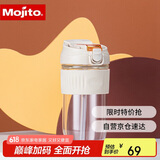 木吉乇（mojito）一盖两用男女高硼硅直饮吸管玻璃杯啵啵杯白色TK-GLY55-VAN