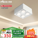 雷士（NVC）LED筒射灯明装无主灯方形斗胆灯格栅灯过廊灯吸顶聚光灯 格栅射灯-35W-简约白-暖白光