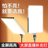纪曼图 直播补光灯摄影拍照平板打光灯主播美颜直播间室内美食珠宝短视频人像专业led影棚拍摄方形柔光灯 11寸平板灯+2.1m加粗支架（落地款）