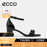 爱步（ECCO）一字带凉鞋女 倪妮同款夏季高跟增高凉鞋罗马凉鞋  塑雅213343 黑色21334301001（羊皮）   35 （偏大，建议选小一码）