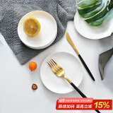 斯凯绨（Sky Top）陶瓷盘子骨瓷碟子小吃味碟家用酒店餐具纯白5英寸月光盘4件套装