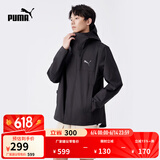 彪马（PUMA）男子修身山系户外机能风运动拉链连帽梭织夹克外套848287 黑色-01 L (180/100A)