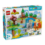 乐高（LEGO）积木得宝10446 三合一野生动物集合大颗粒积木桌儿童玩具圣诞礼物