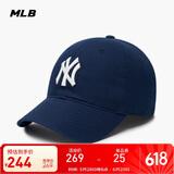 MLB帽子男女软顶棒球帽虞书欣明星同款运动鸭舌帽3ACP6601N-50NYS-F
