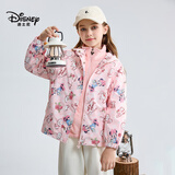 迪士尼宝宝儿童外套秋冬女童装外套两件套2025季棉服套装摇粒绒大童外套