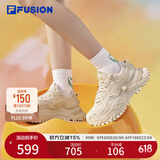 FILAFUSION斐乐潮牌女鞋硬糖鞋厚底老爹鞋女运动鞋女 夏威夷果黄-MS 37.5