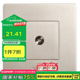 公牛墙壁插座G07系列一位电视插座86型墙壁开关G07T103(U6)香槟金暗装