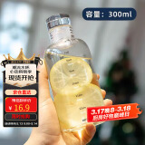 拜杰高硼硅时间刻度玻璃杯水瓶水杯便携咖啡杯子女果汁牛奶杯300毫升