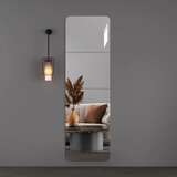 盛昌阁免打孔玻璃拼接镜子贴墙自粘男士宿舍全身试衣镜家用穿衣镜贴柜门 直角22cm四片+粘胶