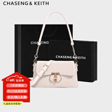 CHASENG&KEITH女生时尚轻奢高级包包女包 斜挎包法棍包单肩包女生 【米白色】女包-限定赠礼袋