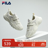 FILA 斐乐运动鞋女MARS II 火星系列二代秋秋季时尚复古跑步鞋女 微白/雨雾灰-F12W141116FWA 38