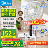 美的（Midea）【劲风酷爽】七叶轻音柔风电风扇家用遥控落地扇台式桌面小型风扇大风力节能立式摇头电扇 SAH30BK