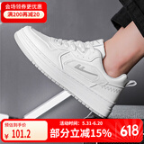 回力 Warrior 休闲鞋男鞋时尚板鞋百搭小白鞋男轻便运动鞋男 WXP(WZ)-0628 白灰 42