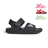 阿迪达斯 （adidas）童鞋露脚趾儿童凉鞋夏季款男童女童魔术贴软底小大童沙滩鞋GW0344 GW0344 黑 36.5 码/4uk/脚长22.5cm
