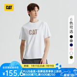 CAT卡特春新品男凉感设计反光logo印花短袖T恤轻户外 白色 L