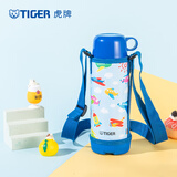 虎牌（TIGER） 保温杯儿童卡通风格双盖带杯套保温保冷500ML儿童水杯 MBO-A05C 蓝色AP 500ml