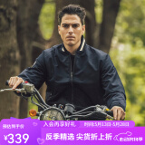 AKSERIES新复古回潮拼色短版夹克修身外套飞行员夹克男AK男装1904211 藏蓝 M