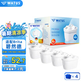 未泰（WATUS）德国原装进口滤芯适用Brita碧然德过滤水壶净水器 适配Brita碧然德滤芯4枚装