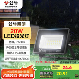 公牛（BULL）LED投光灯户外庭院工厂园林灯露营灯 IP65防水等级20W-6500K白光