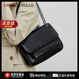 CAHOE KULLO包包女包2025新款女士斜挎包轻奢单肩包大容量流浪包时尚品牌 黑色-CK女包生日礼物送女友老婆 实用走心高级感送女朋友