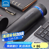 乐扣乐扣（LOCK&LOCK） 菲特旋转盖轻量不锈钢保温杯学生商务水杯450ml黑蓝LHC4131BKB