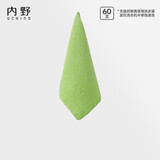 内野（UCHINO）棉花糖无捻纱方巾儿童柔软洗脸小毛巾手腕毛巾薄款婴儿口水巾绿色