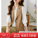 梵希蔓马甲西装外套女外穿小坎肩2025年春秋装叠穿马夹 V8227 卡其色 L