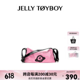 JellyToyboy包包女包星游包.春夏新款甜酷大容量枕头包小众设计感斜挎软包 粉红色