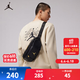 NIKE JORDAN 耐克AJ腰包男女运动胸包户外跑步手机收纳包 正黑色／金色 8/20【36*12*8cm 约3.5L】