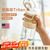 cica吸管杯成人孕妇水杯女塑料带刻度儿童直饮壶学生杯子躺着喝水夏季 白500ml-吸管款-产妇孕妇推荐