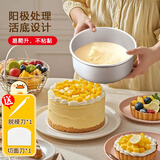 杰凯诺 烘焙工具 阳极戚风蛋糕模具 慕斯模具 活底圆形铝模8寸