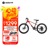 九号（Ninebot）儿童自行车20英寸红 专业变速器6-10岁单车全地形山地车
