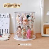 MESHD拉布布挂件展示盒架旋转透明labubu毛绒公仔玩偶手办盲盒大号收纳