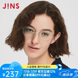JINS睛姿女士防蓝光眼镜防辐射电脑护目镜金属圆框眼镜框FPC18A101 98金色x黑色