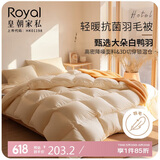 皇朝家私防钻绒系列 白鸭毛羽毛被 冬被 1800g 200*230cm 白色