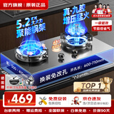 樱花雪燃气灶天然气灶液化气煤气灶双灶台式嵌入式燃气灶家用灶具5.2KW大火力鸳鸯免扩孔一级能效包安装 【经典版】聚能省气+纯铜火盖+鸳鸯九腔 不锈钢 天然气【上门安装】