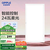 欧普（OPPLE） 集成吊顶led 铝扣板天花板格栅平板灯嵌入式厨房灯厨卫灯 铂朗Ⅲ智控RA95调光调色24瓦铝框 防潮防锈抗油污