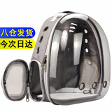 迪普尔 猫包外出便携包猫背包宠物猫箱双肩包书包太空舱狗包猫咪航空箱* 灰色 【建议13斤内猫咪/10斤内狗狗】