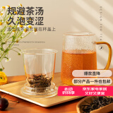 雅集筑茗玻璃茶杯茶水分离玻璃杯带盖带玻璃内胆办公家用耐热泡茶杯