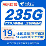 中国电信低月租大流量卡长期不限速全国通用首月免费手机卡电话卡非无限纯上网无忧卡