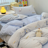 洁梦雅（jiemengya） 定制被套单件 纯棉卡通婴儿宝宝定做儿童学生宿舍床被罩 蓝恐龙 定制尺寸,请联系客服改价