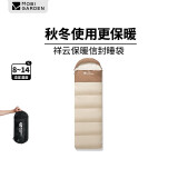 牧高笛（MOBIGARDEN）睡袋 户外露营可拼接单人保暖睡袋祥云1.8 EX19562005 浅沙色/右