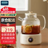 OIDIRE 德国OIDIRE 全玻璃养生壶花茶壶无胶水煮茶壶煮茶器办公室花茶养生壶烧水壶电热水壶炖煮智能保温 1L ODI-HC01花茶养生壶【不带滤网】