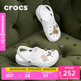 卡骆驰crocs洞洞鞋贝雅男鞋女鞋轻便耐磨一脚蹬拖鞋休闲鞋|10126 白-100 39 (240mm)