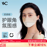 VVC成毅推荐防晒口罩女薄款遮阳腮红面罩户外防紫外线脸罩奶杏棕