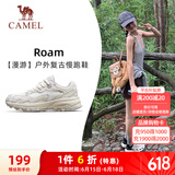 骆驼（CAMEL）漫游户外复古慢跑鞋女休闲运动 K23S09L7014-1 米白/香芋紫 37